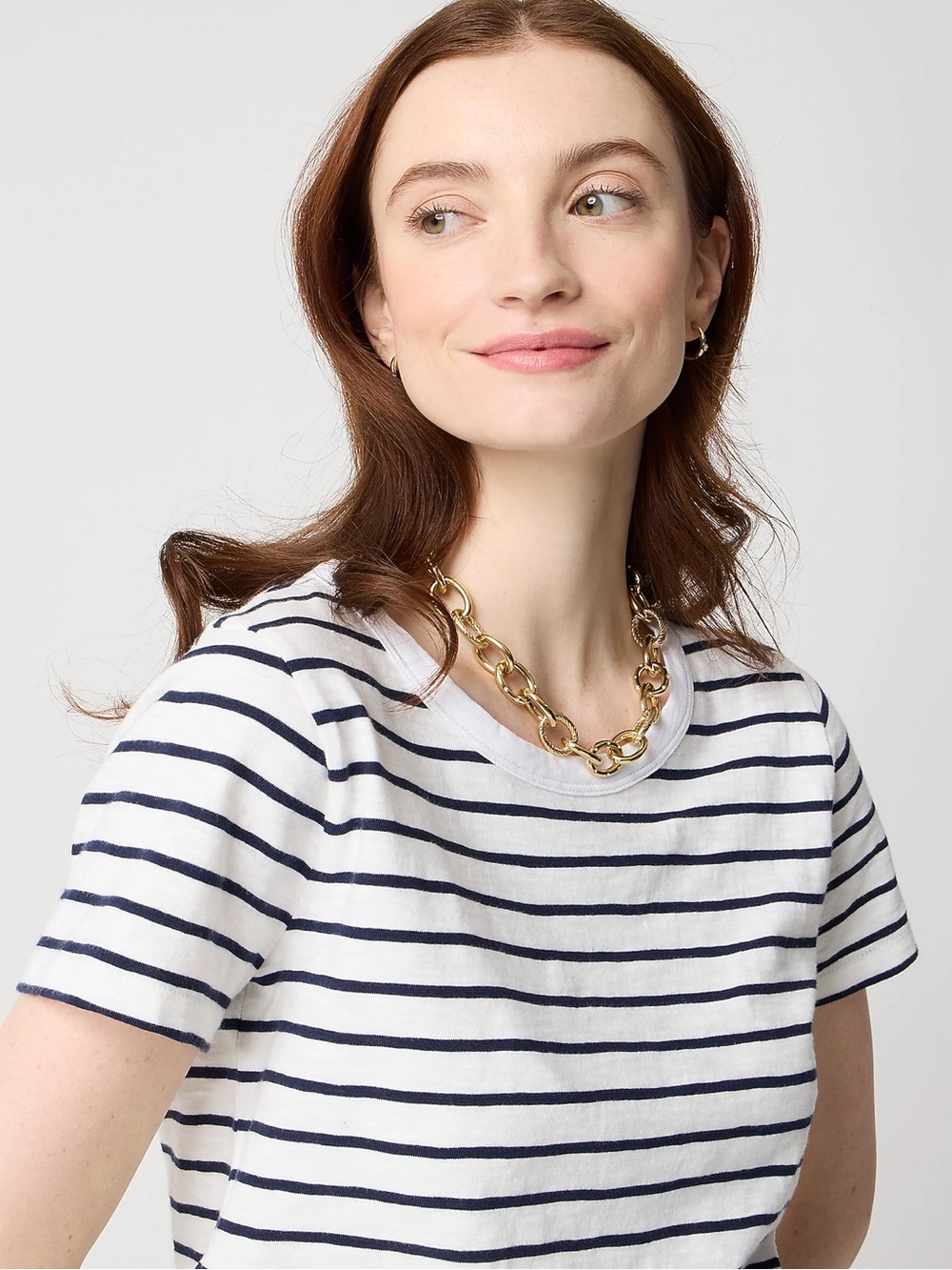 J Crew Factory Girlfriend crewneck tee